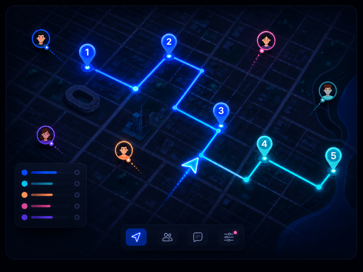 Live tracking & route map